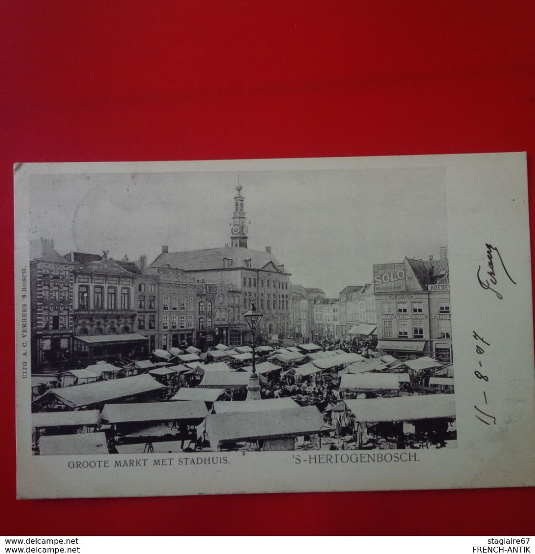 S HERTOGENBOSCH GROOTE MARKT MET STADHUIS - 's-Hertogenbosch