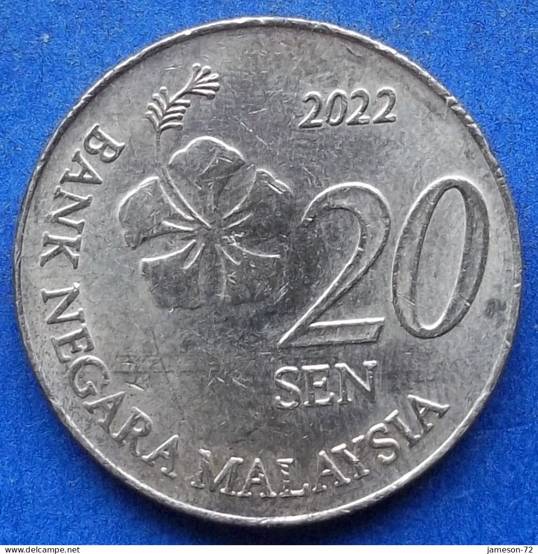 MALAYSIA - 20 Sen 2022 "Jasmine Flower" KM# 203 Republic (1963) - Edelweiss Coins - Maleisië