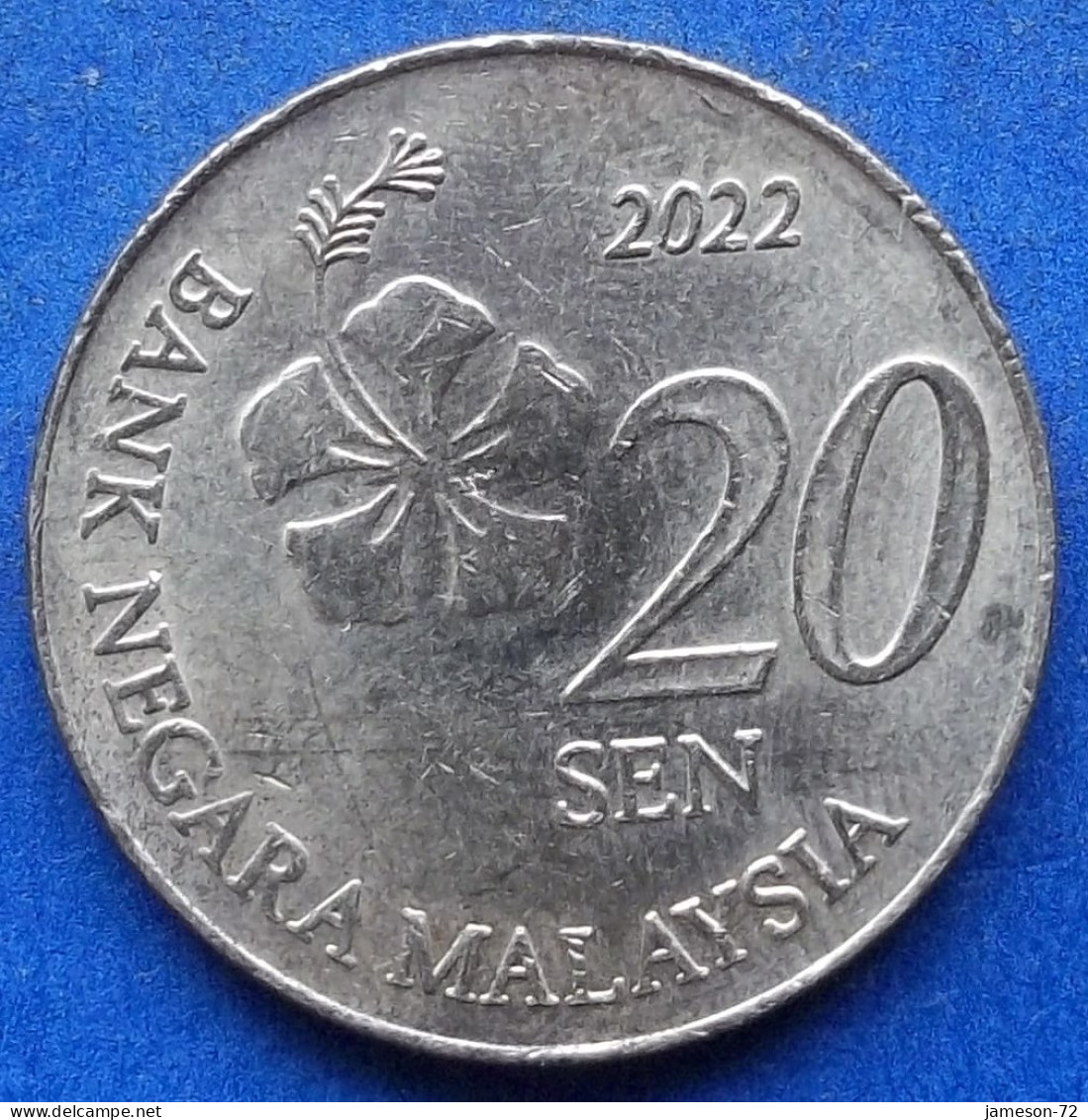 MALAYSIA - 20 Sen 2022 "Jasmine Flower" KM# 203 Republic (1963) - Edelweiss Coins - Malaysia