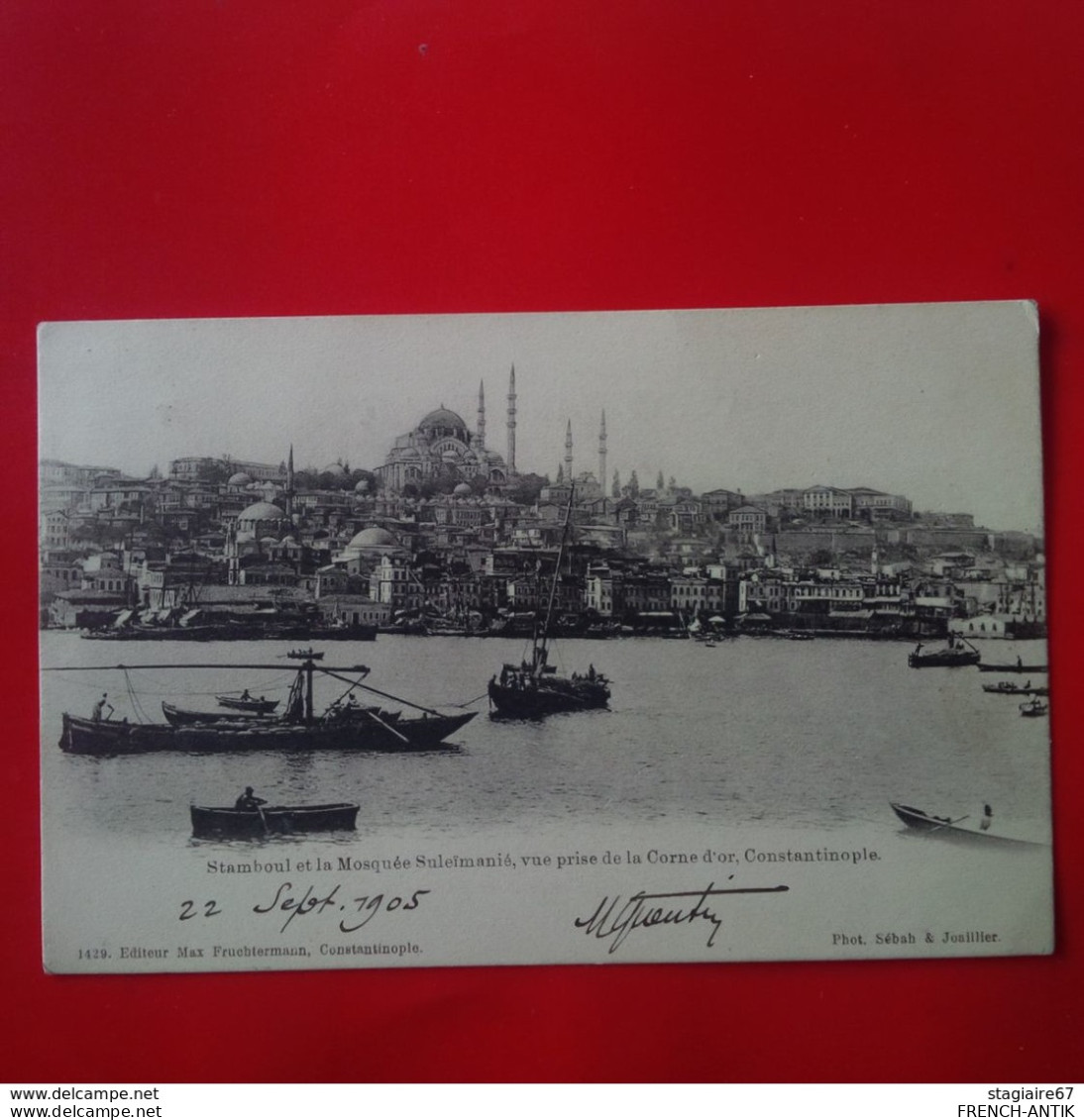 CONSTANTINOPLE STAMBOUL ET LA MOSQUEE SULEIMANIE VUE PRISE DE LA CORNE D OR - Turchia