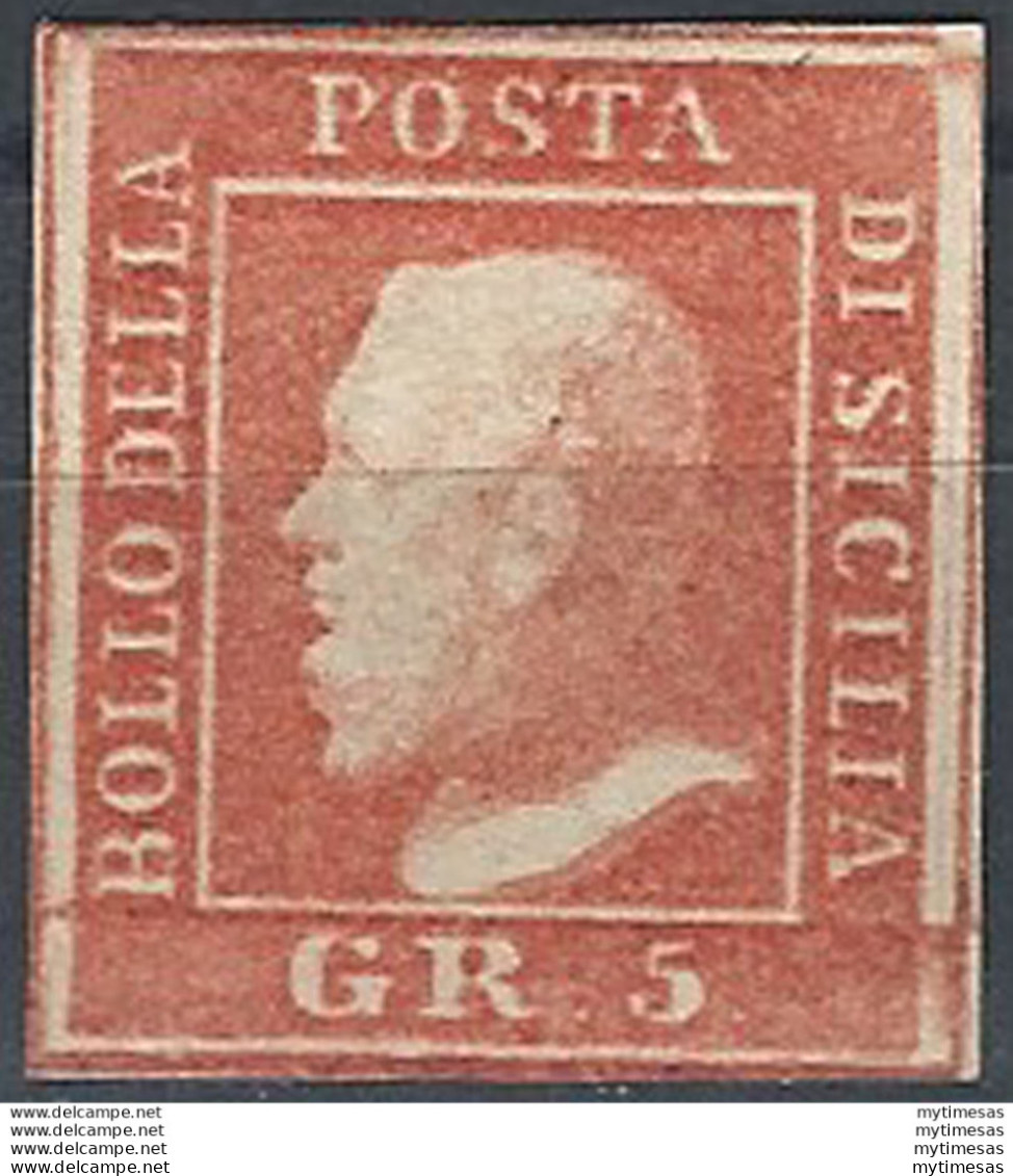 1859 Sicilia 5 Grana Vermiglio MH Sassone N. 11 - Sicile