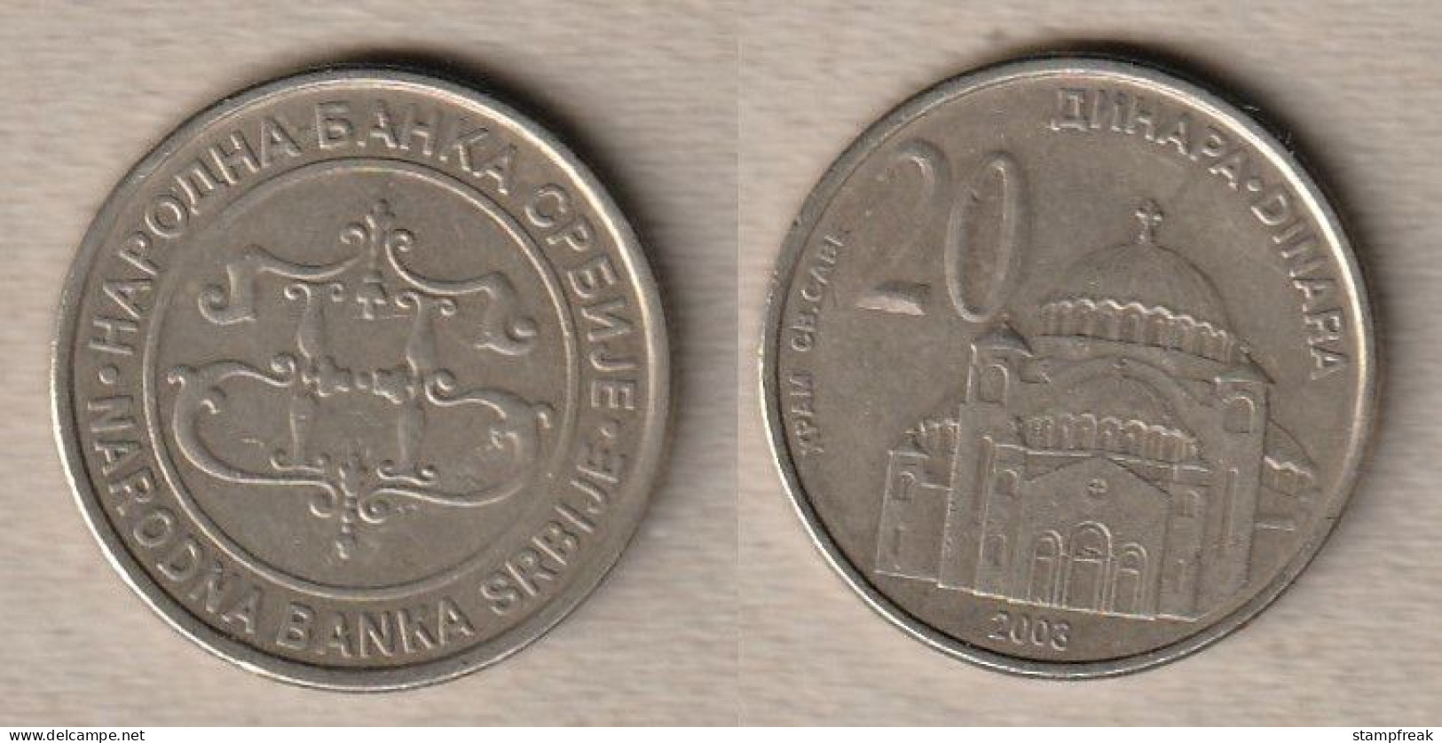 02323) Serbien, 20 Dinara 2003 - Serbie