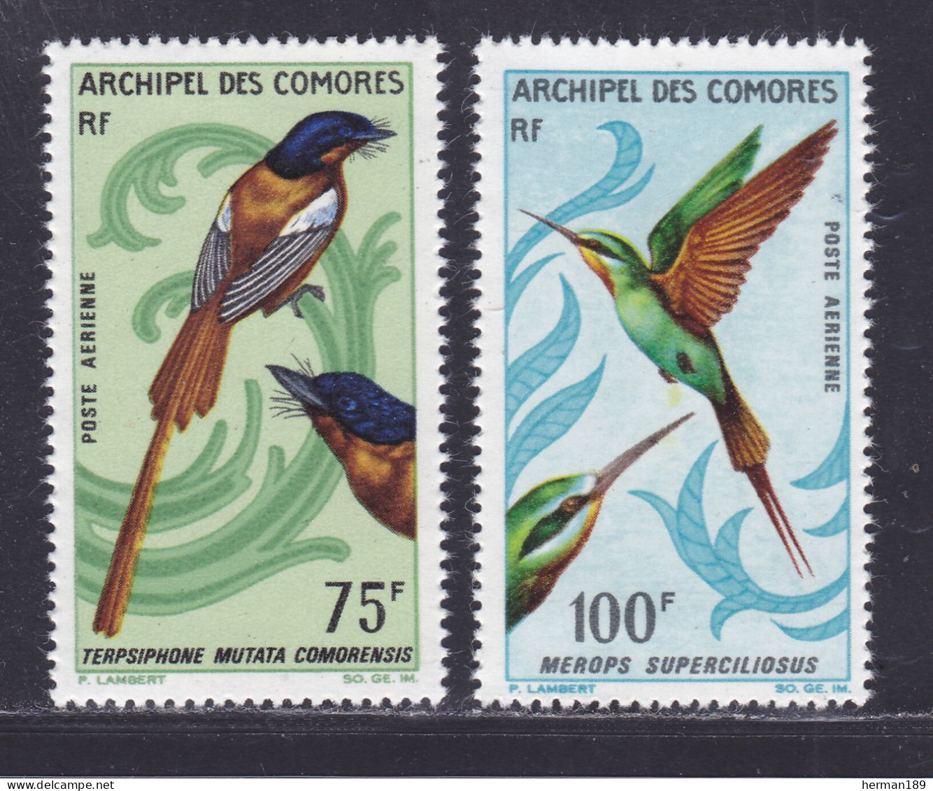 COMORES AERIENS N°   20 & 21 ** MNH Neufs Sans Charnière, TB (D6964) Oiseaux - 1967 - Luftpost