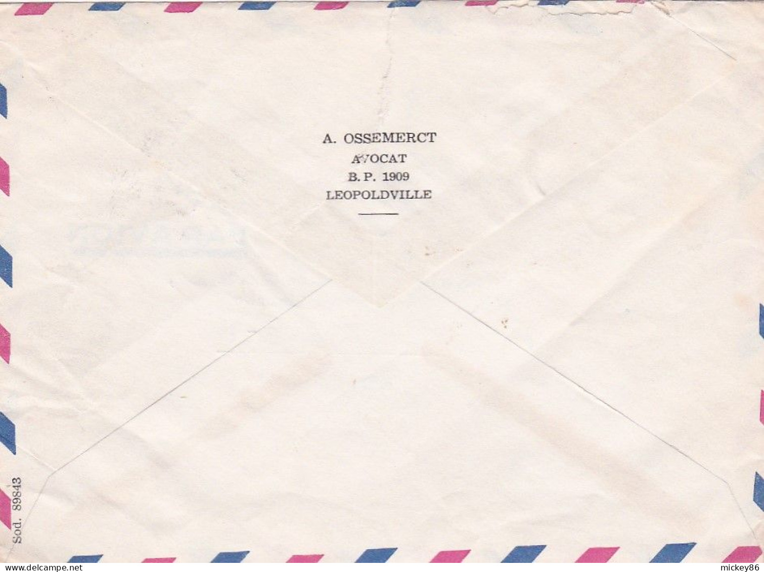 CONGO - Lettre De LEOPOLDVILLE Pour BRUXELLES (Belgique)..timbres (dont J.O Tokyo ) ..cachets - Lettres & Documents