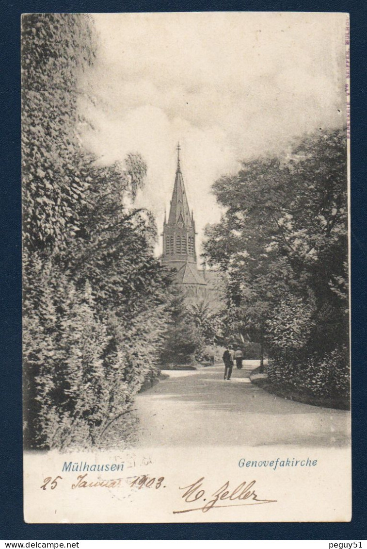 68. Mulhouse. Mülhausen, Genovefakirche. Eglise Sainte Geneviève ( 1896-Arch. Charles Winkler). 1903 - Mulhouse