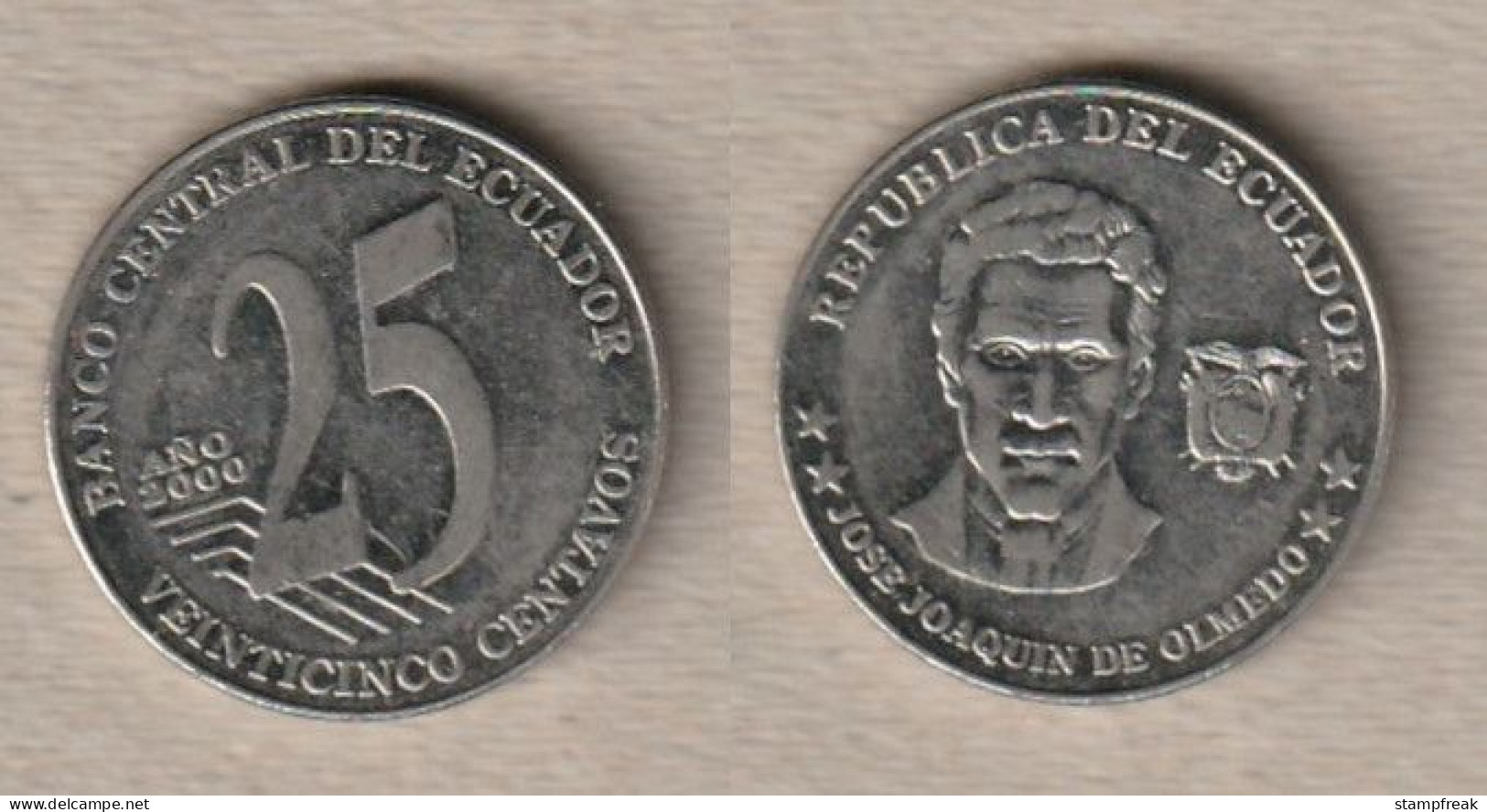 02346) Ecuador, 25 Centavos 2000 - Ecuador