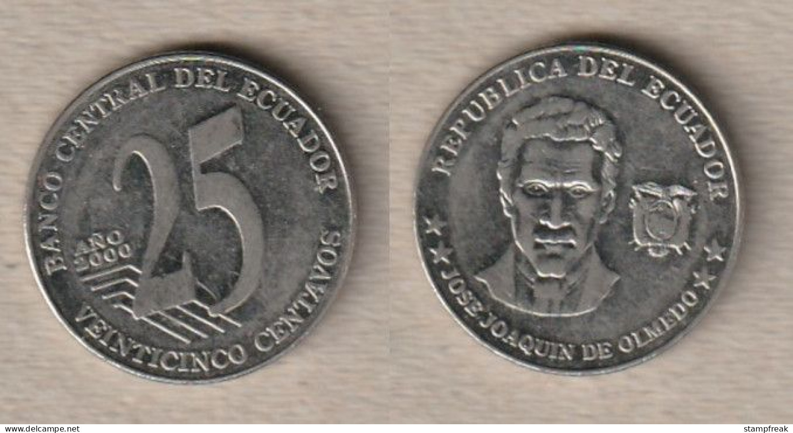 02346) Ecuador, 25 Centavos 2000 - Equateur