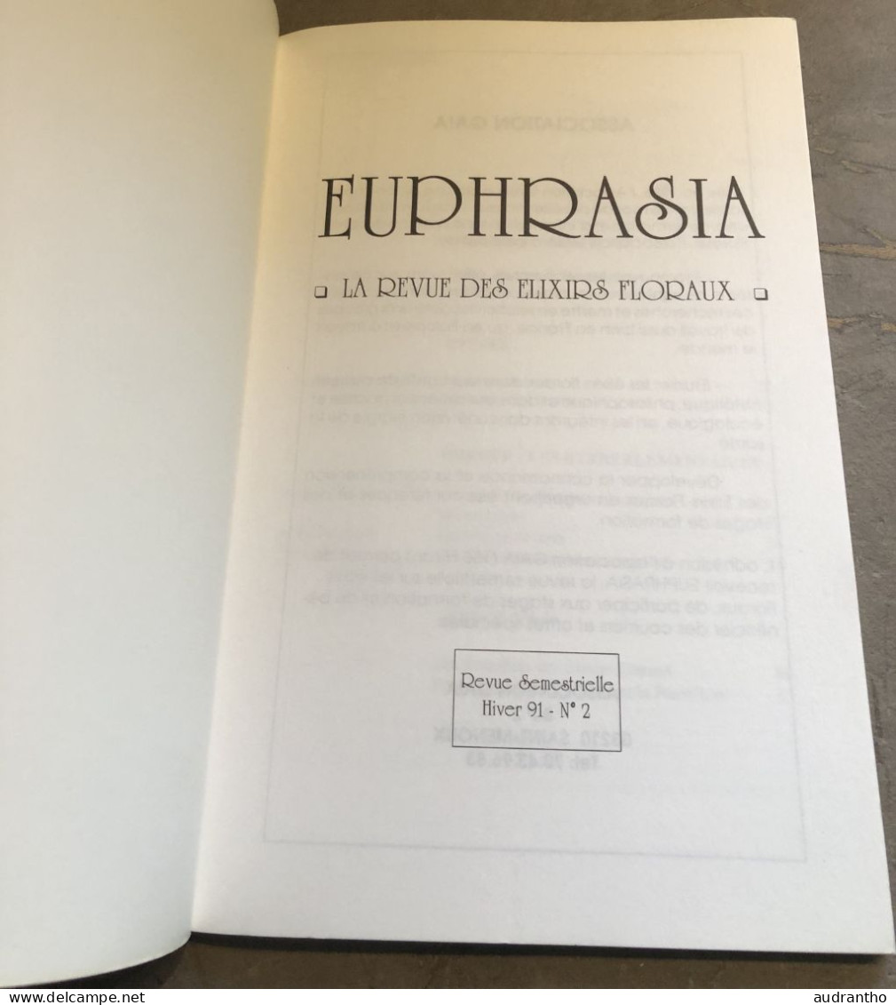 rare EUPHRASIA La revue des elixirs floraux Editions deva n°2 de 1991