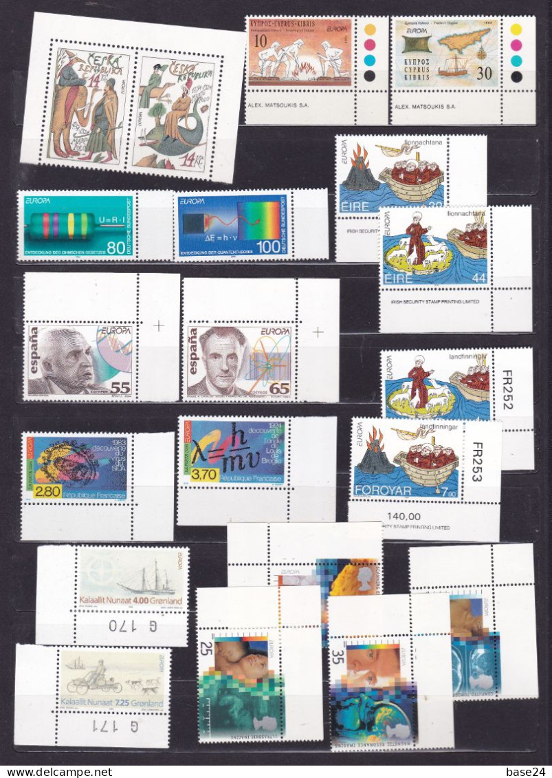 1994 EUROPA CEPT EUROPE Annata Quasi Completa: 109 Francobolli, 48 Paesi MNH** Grandi Scoperte Discoveries Nearly Compl - 1994