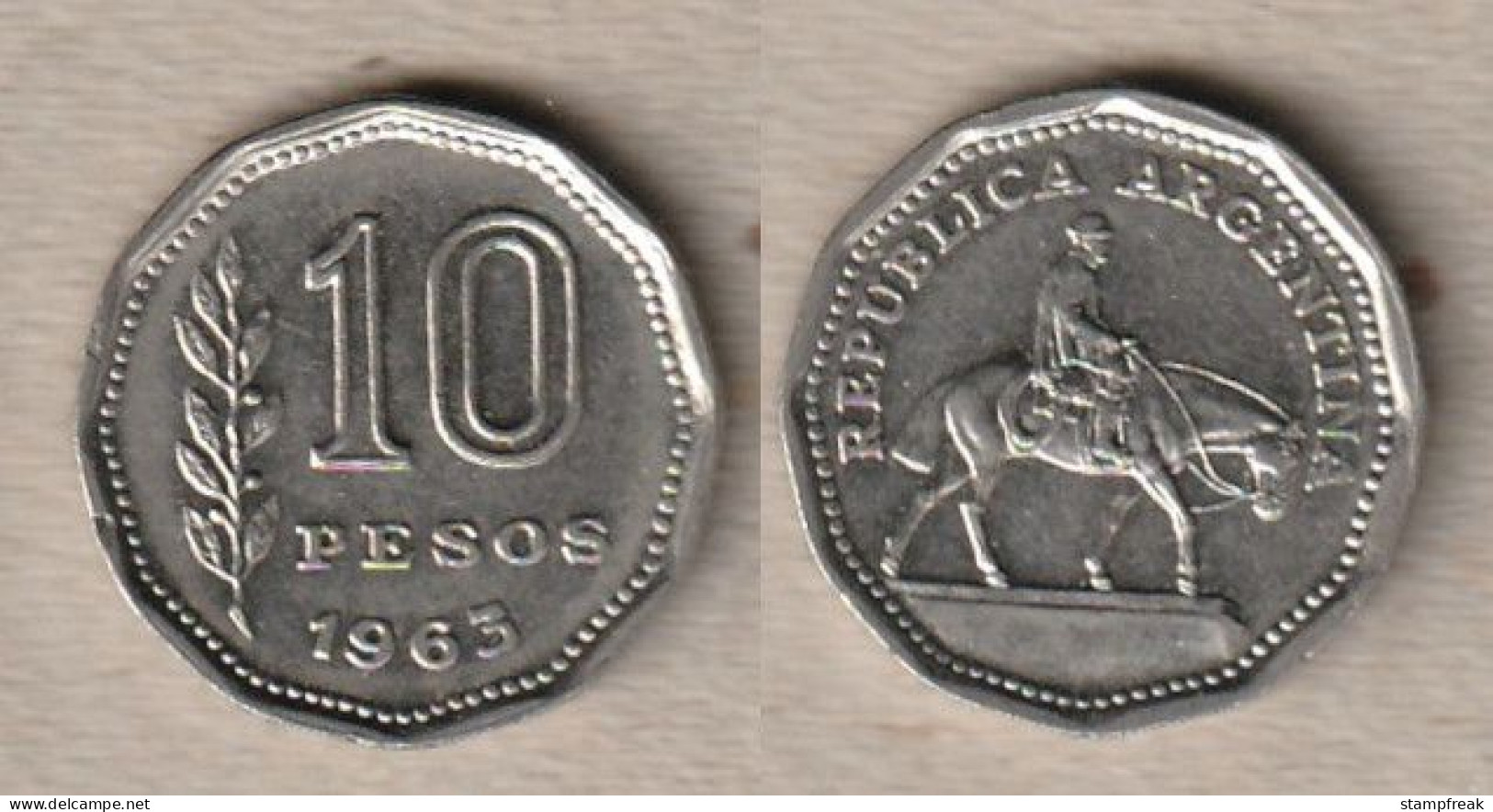 02343) Argentinien, 10 Peso 1963 - Argentina