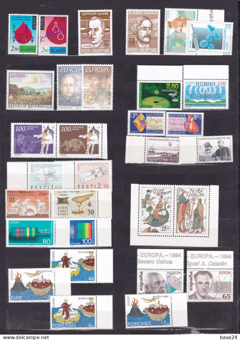 1994 EUROPA CEPT EUROPE Annata Quasi Completa: 111 Francobolli, 48 Paesi MNH** Grandi Scoperte Discoveries Nearly Compl - 1994