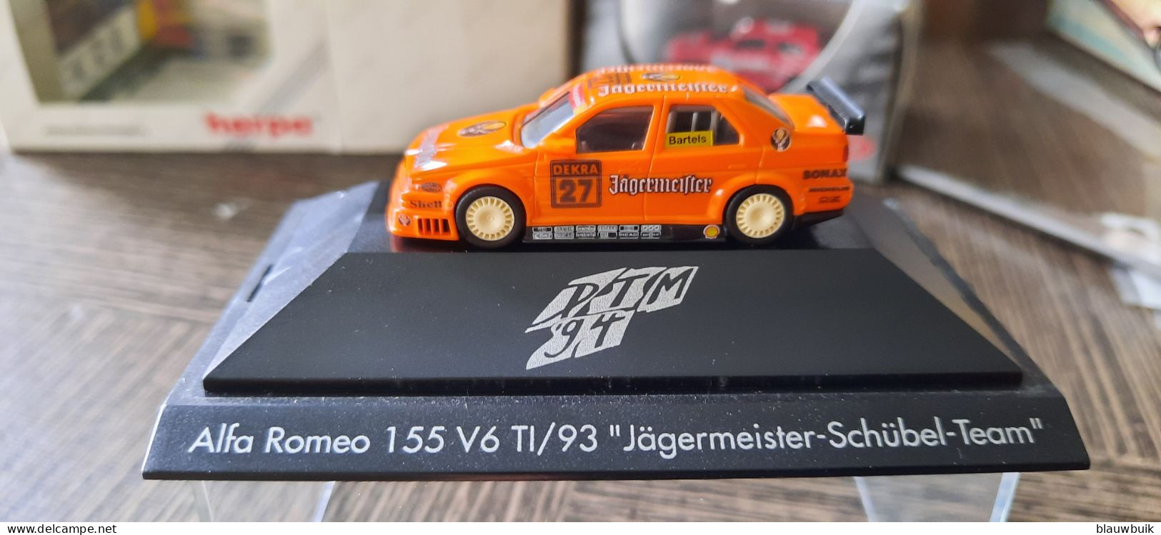 Herpa Alfa Romeo 155 V6 TI DTM 1994 "Schübel, Jägermeister" Nr.27, Bartels - Scala 1:87