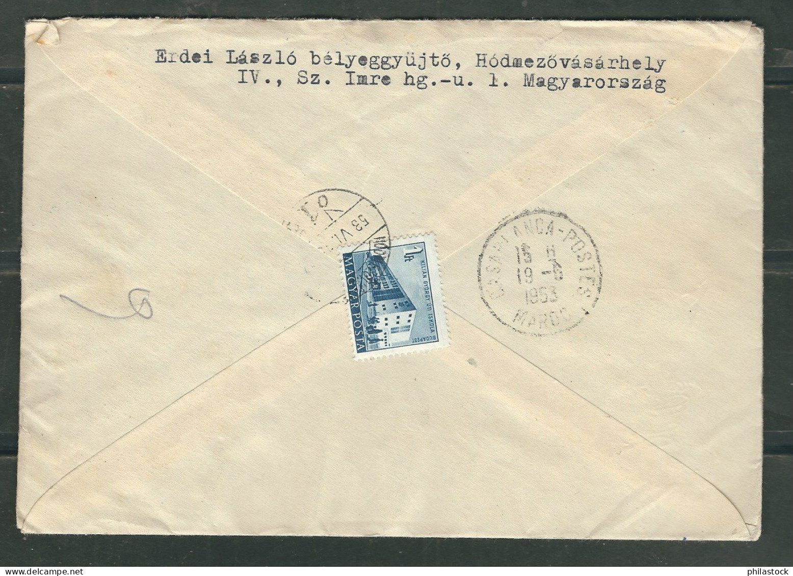 HONGRIE 1953  Lettre Recommandée Pour La France - Storia Postale