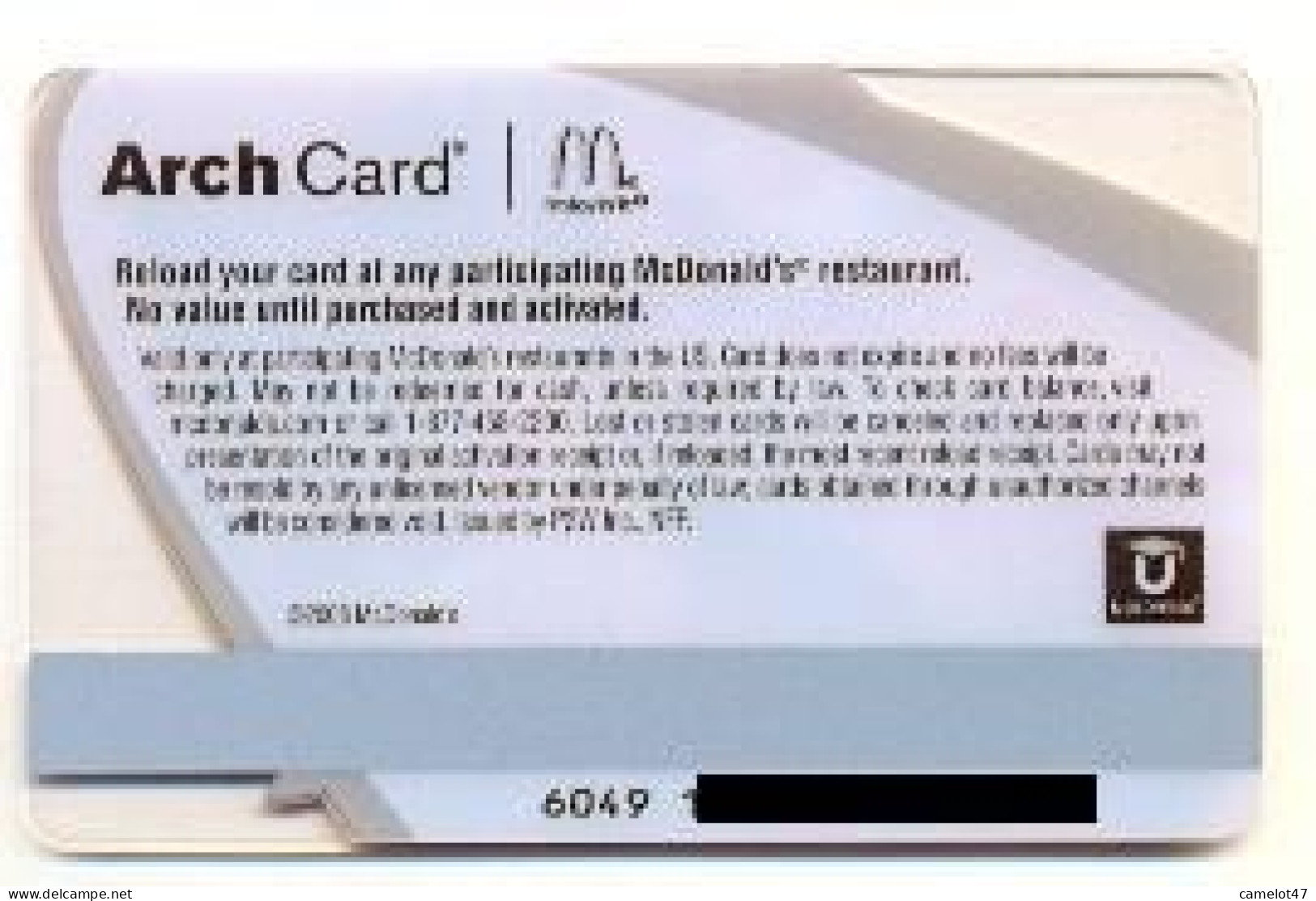 McDonald's, U.S.A., Carte Cadeau Pour Collection, #md- 2,  VL-2290, Serial 6049, Issued In 2008 - Gift And Loyalty Cards