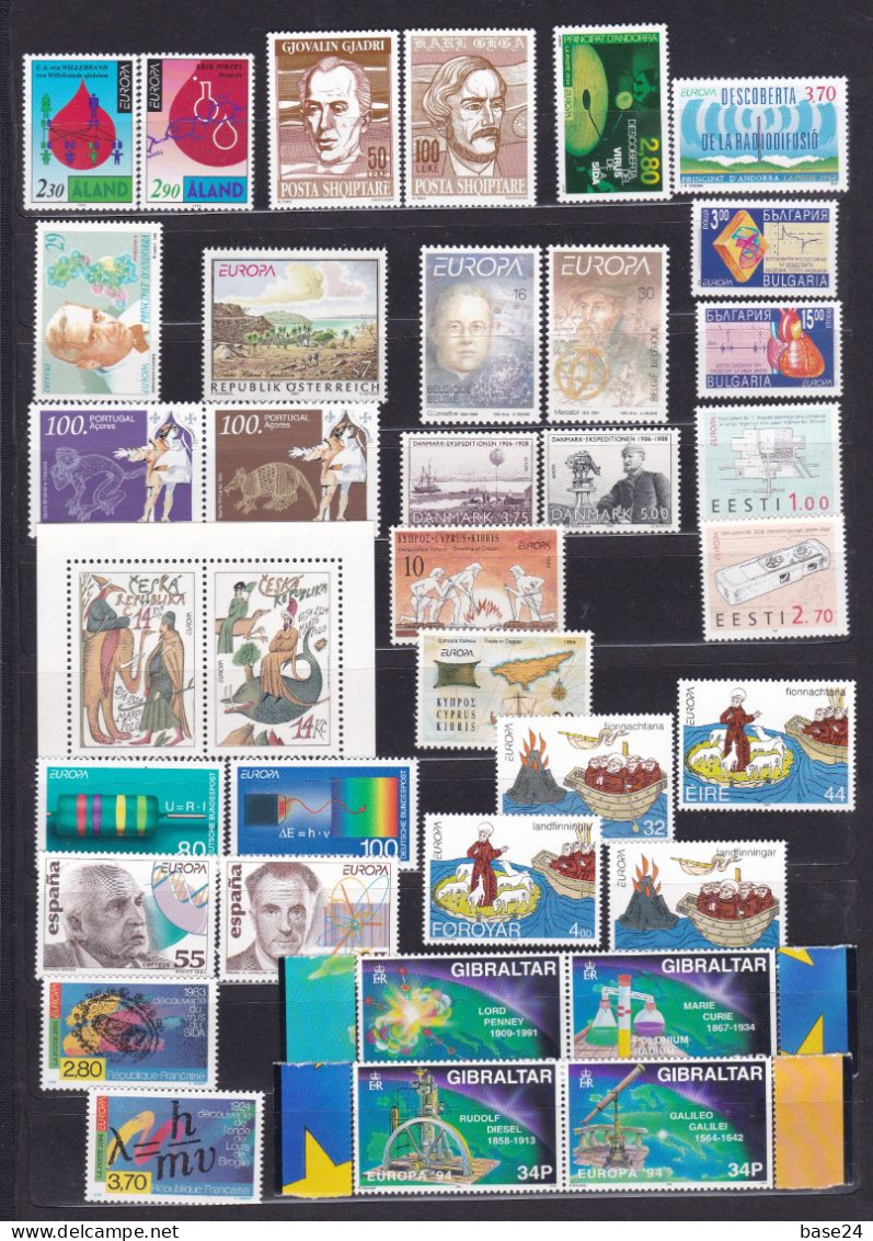 1994 EUROPA CEPT EUROPE Annata Quasi Completa: 100 Francobolli, 44 Paesi MNH** Grandi Scoperte Discoveries Nearly Compl - 1994