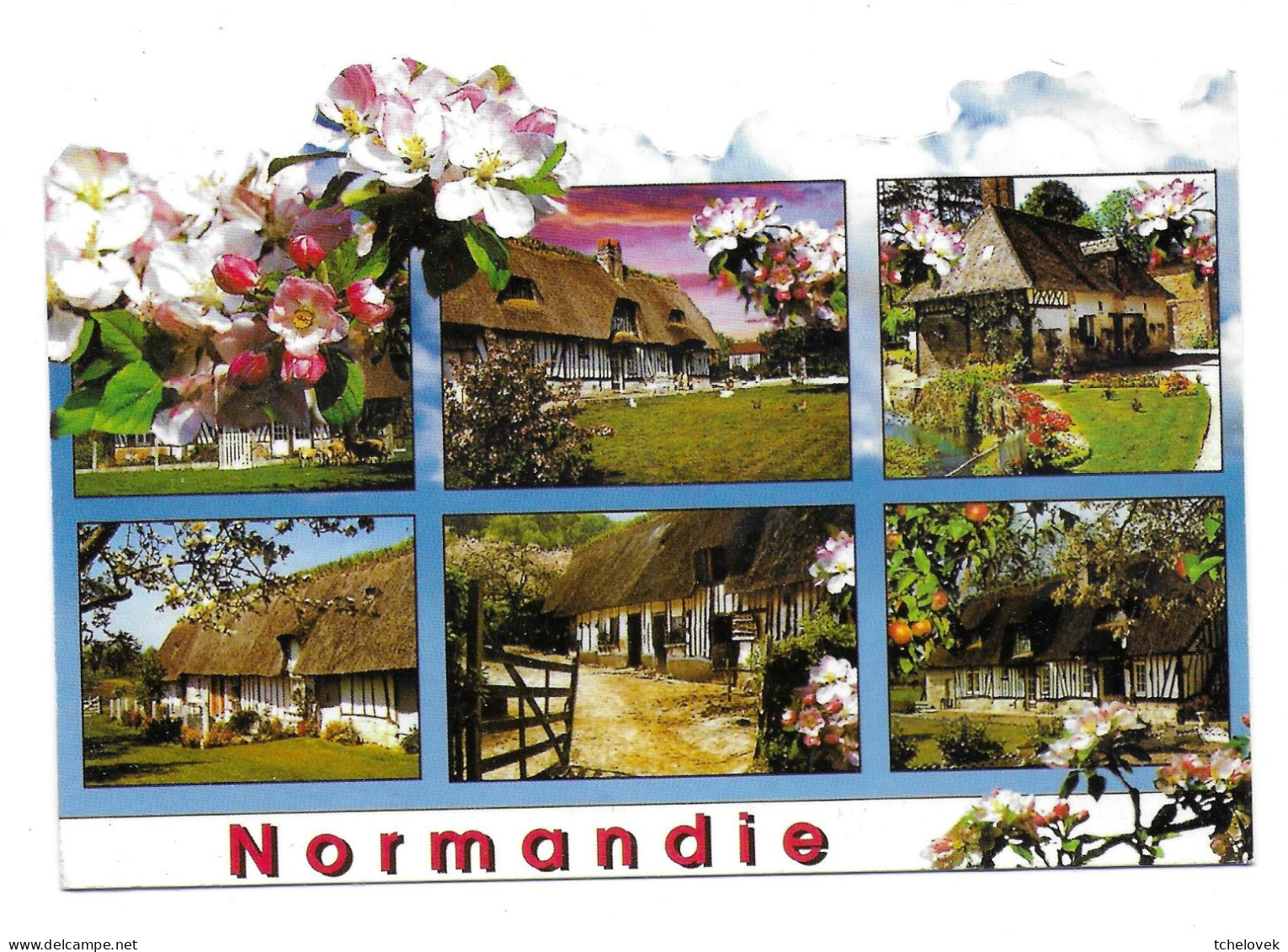 0 Regions. Normandie. 76.000.156 Ane Lait Chaumières & SC4 Chaumière & A La Ferme & Pommiers & (1) & (2) - Haute-Normandie
