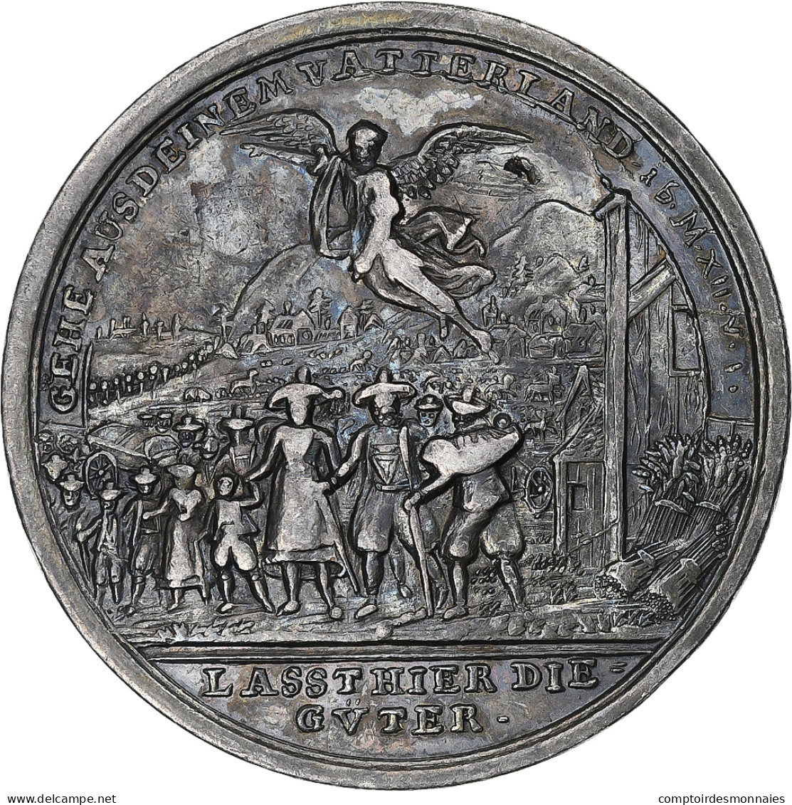 Autriche, Médaille, Émigration Des Salzbourgeois, 1732, Argent, TTB+ - Andere & Zonder Classificatie