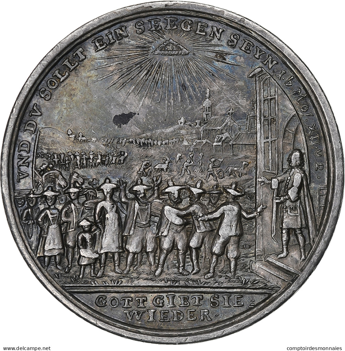 Autriche, Médaille, Émigration Des Salzbourgeois, 1732, Argent, TTB+ - Andere & Zonder Classificatie