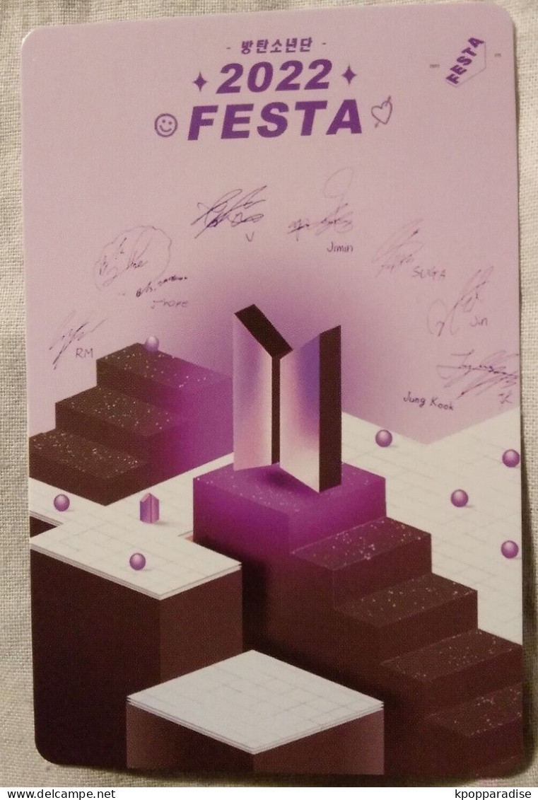 Photocard au choix  BTS Festa 2022 Suga, V, J hope, Jungkook