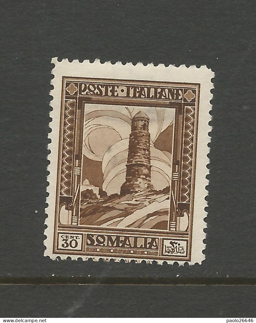 1932 Somalia Italiana Pittorica Cent 30, 1^ Emissione Dent.12 N° 173, Nuovo MNH Gomma Integra - Somalia