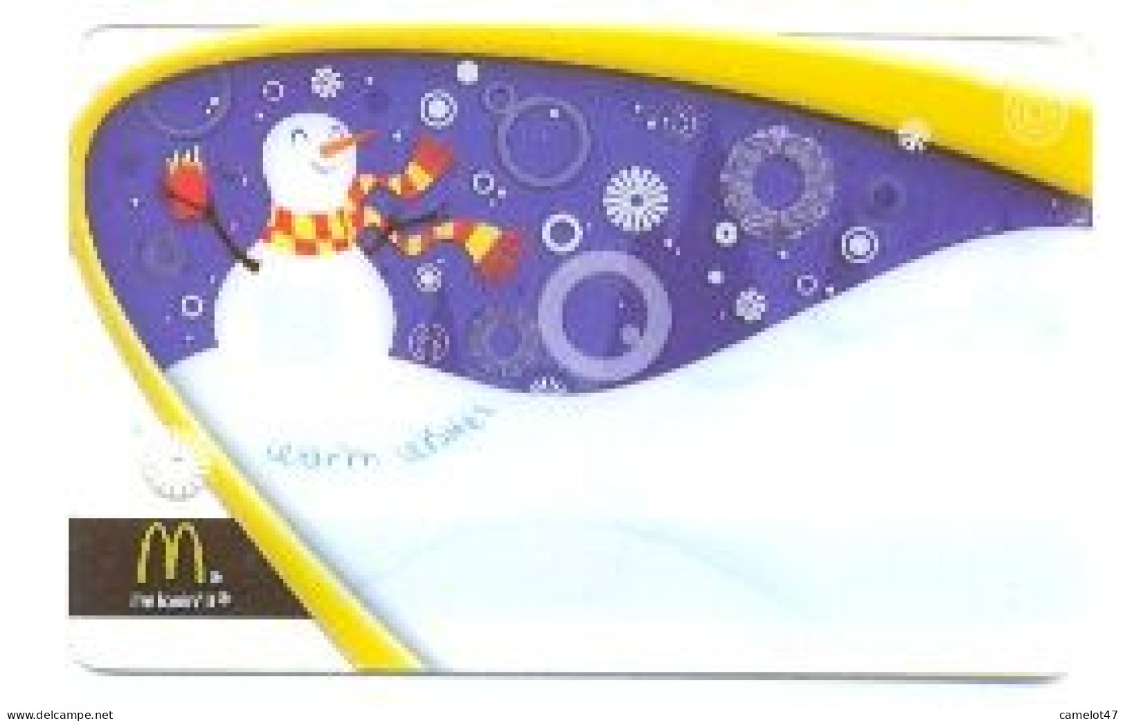 McDonald's, U.S.A., Carte Cadeau Pour Collection, #md-10,  VL-4399, Serial 6041, Issued In 2007 - Gift And Loyalty Cards