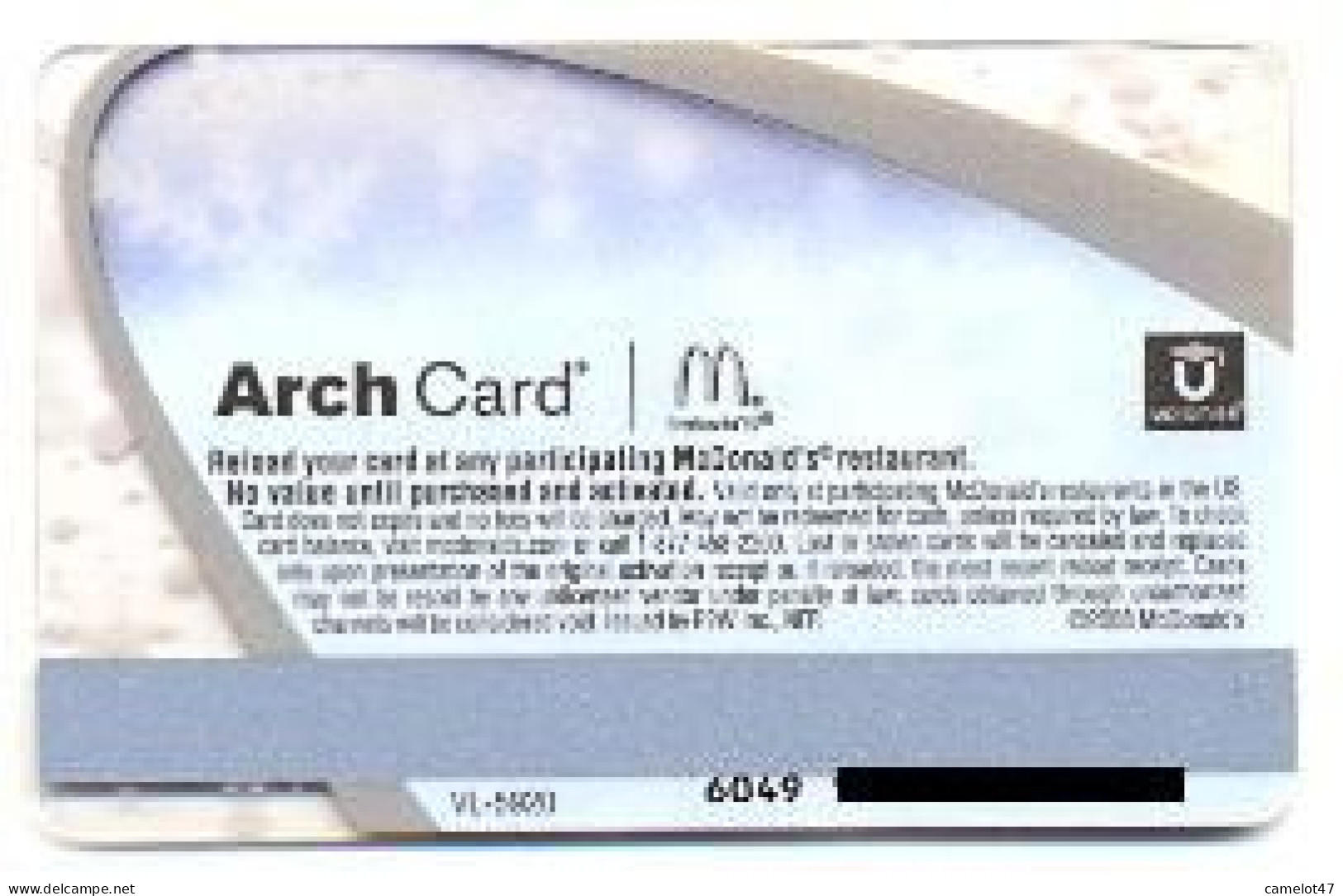 McDonald's, U.S.A., Carte Cadeau Pour Collection, #md-14,  VL-5920, Serial 6049, Issued In 2008 - Tarjetas De Fidelización Y De Regalo