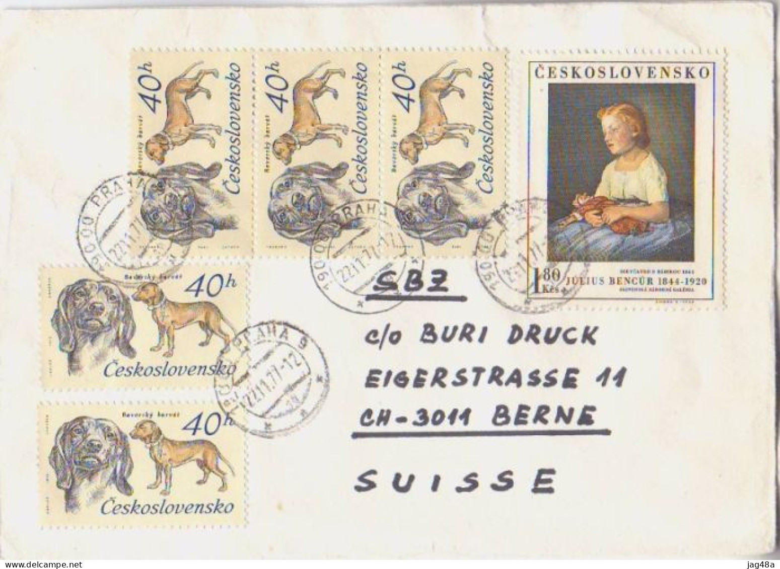 CZECHOSLOVAKIA. 1977/Praha, Envelope/mixed Franking. - Lettres & Documents