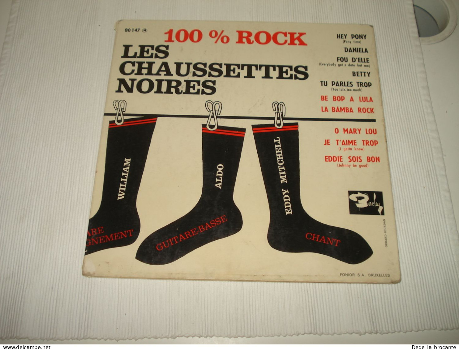 B14 / Les Chaussettes Noires – 100 % Rock - 33T - 10"- 80 147 - BE 19??  EX/VG- - Spezialformate