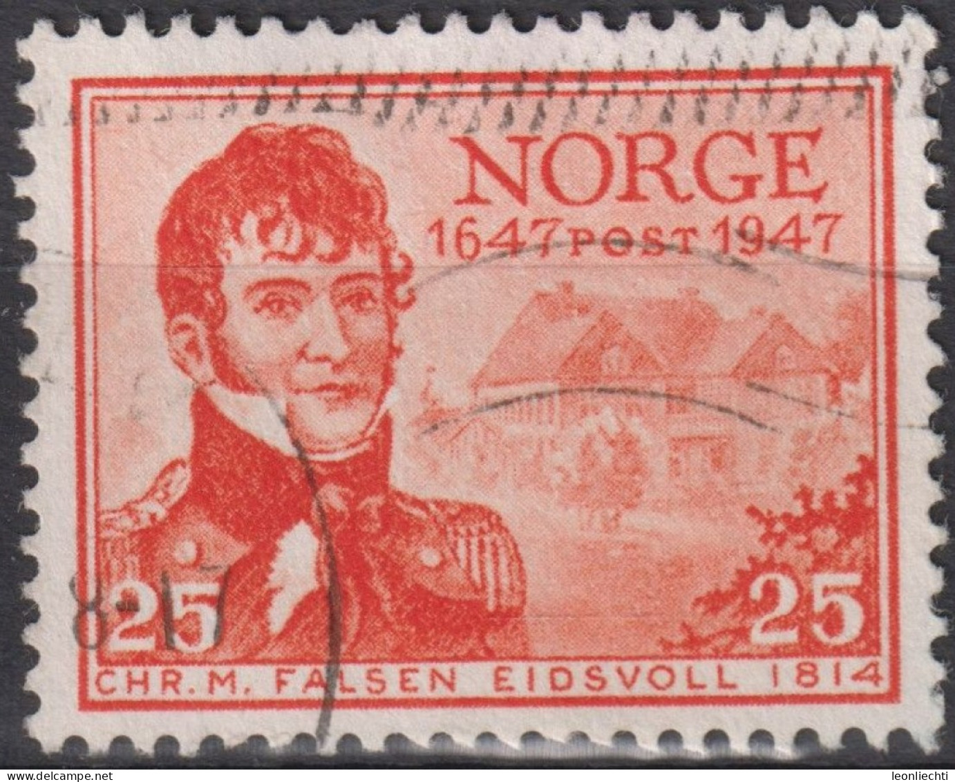 1947 Norwegen ° Mi:NO 326, Sn:NO 282, Yt:NO 296, Christian Magnus Falsen (1782-1830) Statesman - Used Stamps