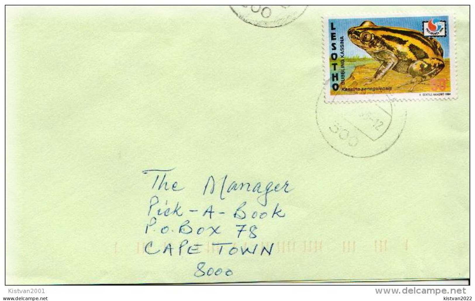 Postal History: Lesotho Cover - Grenouilles