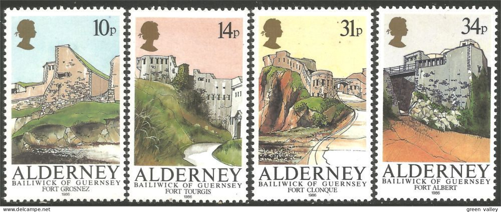 122 Alderney Military Forts Militaires MNH ** Neuf SC (ALD-21a) - Alderney