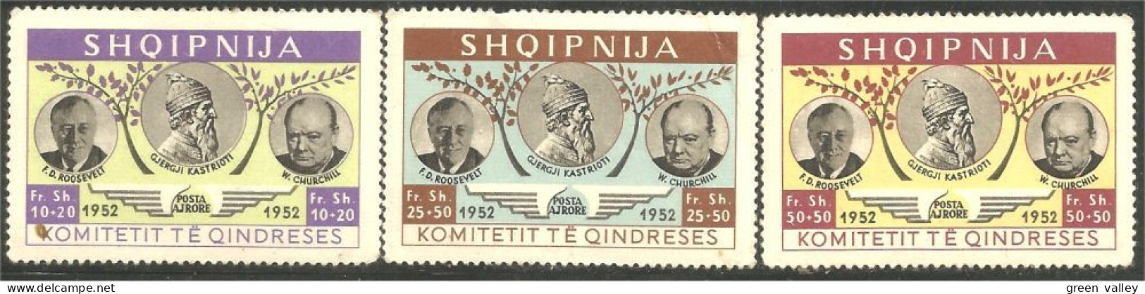 120 Albanie Churchill Roosevelt 1952 Kometit MNH ** Neuf SC (ALB-349) - 1962 – Chili