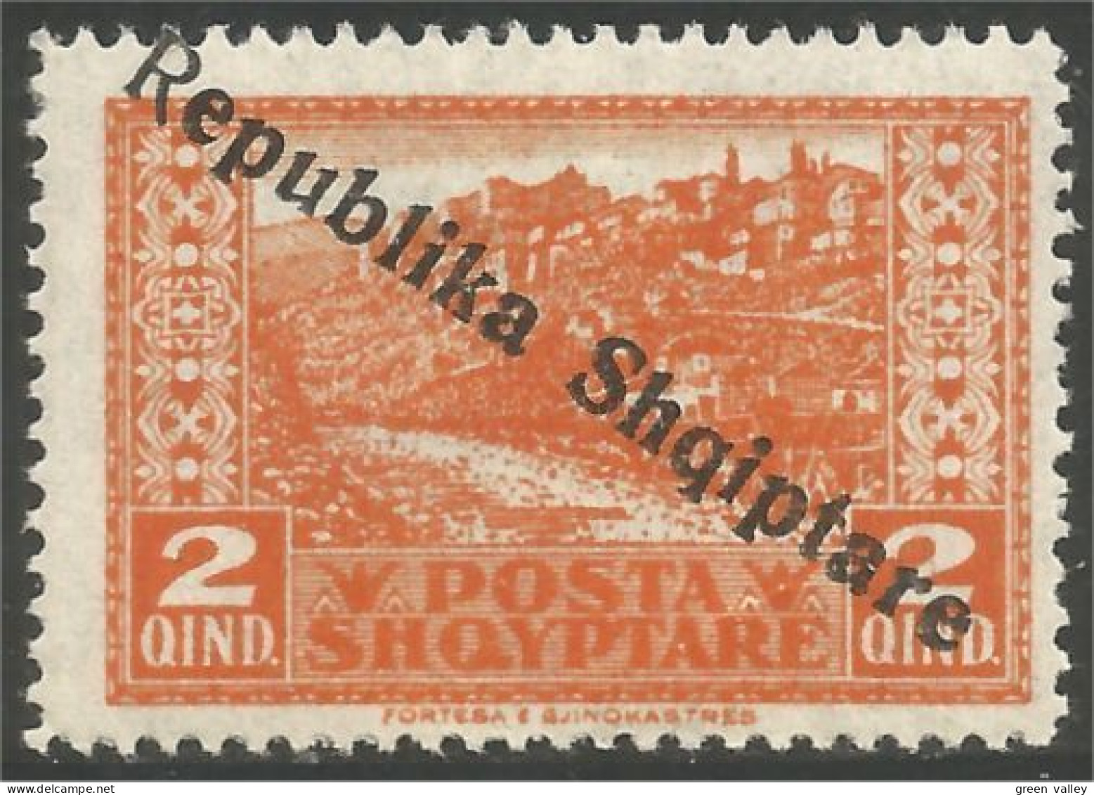 120 Albanie 1925 Surcharge Gjirokaster MH * Neuf (ALB-211a) - Albanie