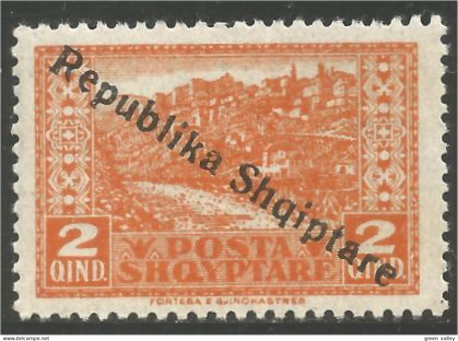 120 Albanie 1925 Surcharge Gjirokaster MH * Neuf (ALB-211b) - Albanie