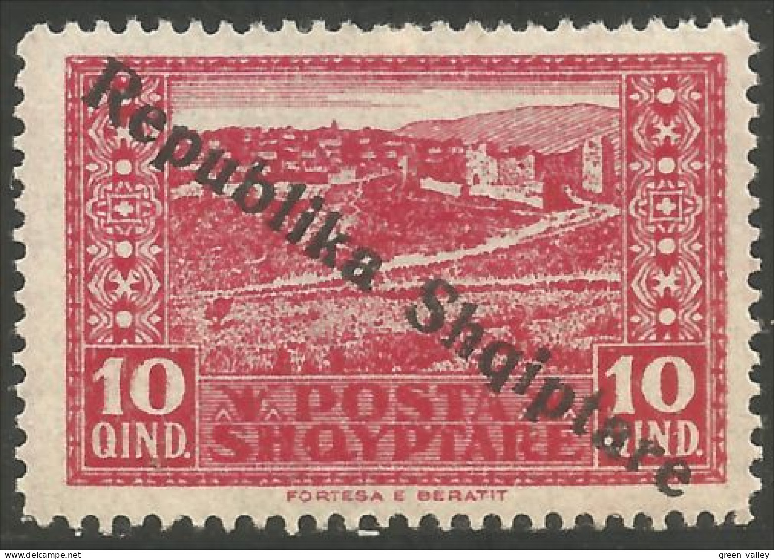 120 Albanie 1925 Surcharge Berati MH * Neuf (ALB-212) - Albanie