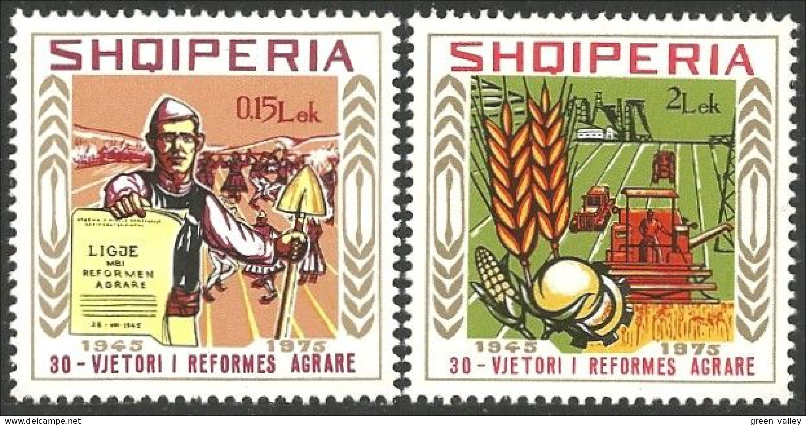 120 Albania 1975 Fermier Farmer Agrarian Reform Agriculture MNH ** Neuf SC (ALB-181) - Albanie