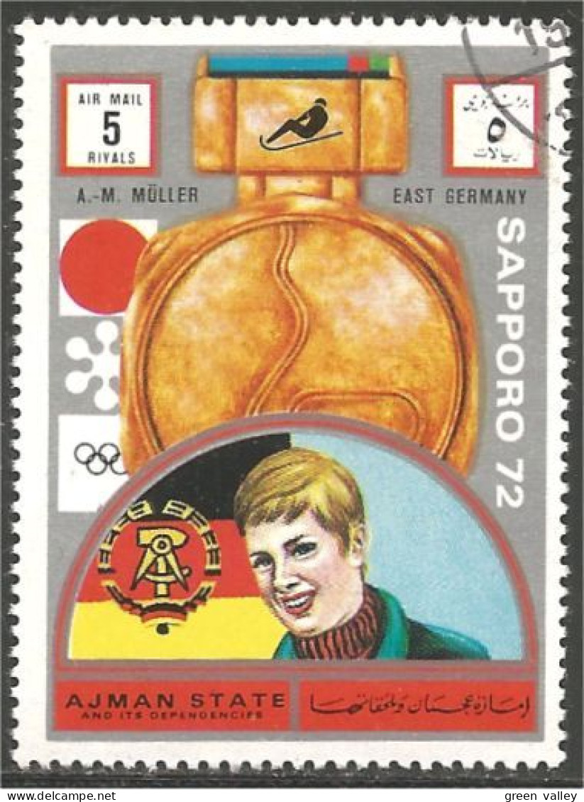 116 Ajman Sapporo 72 Olympics Luge Sled Muller (AJM-189) - Invierno 1972: Sapporo