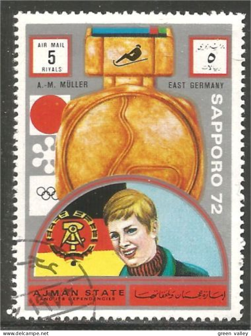 116 Ajman Sapporo 72 Olympics Luge Sled Muller (AJM-187d) - Invierno 1972: Sapporo