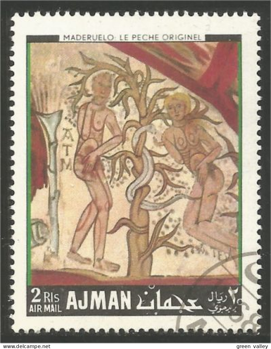 116 Ajman Maderuello Tableau Nu Nude Painting Pêché Originel (AJM-174) - Aktmalerei