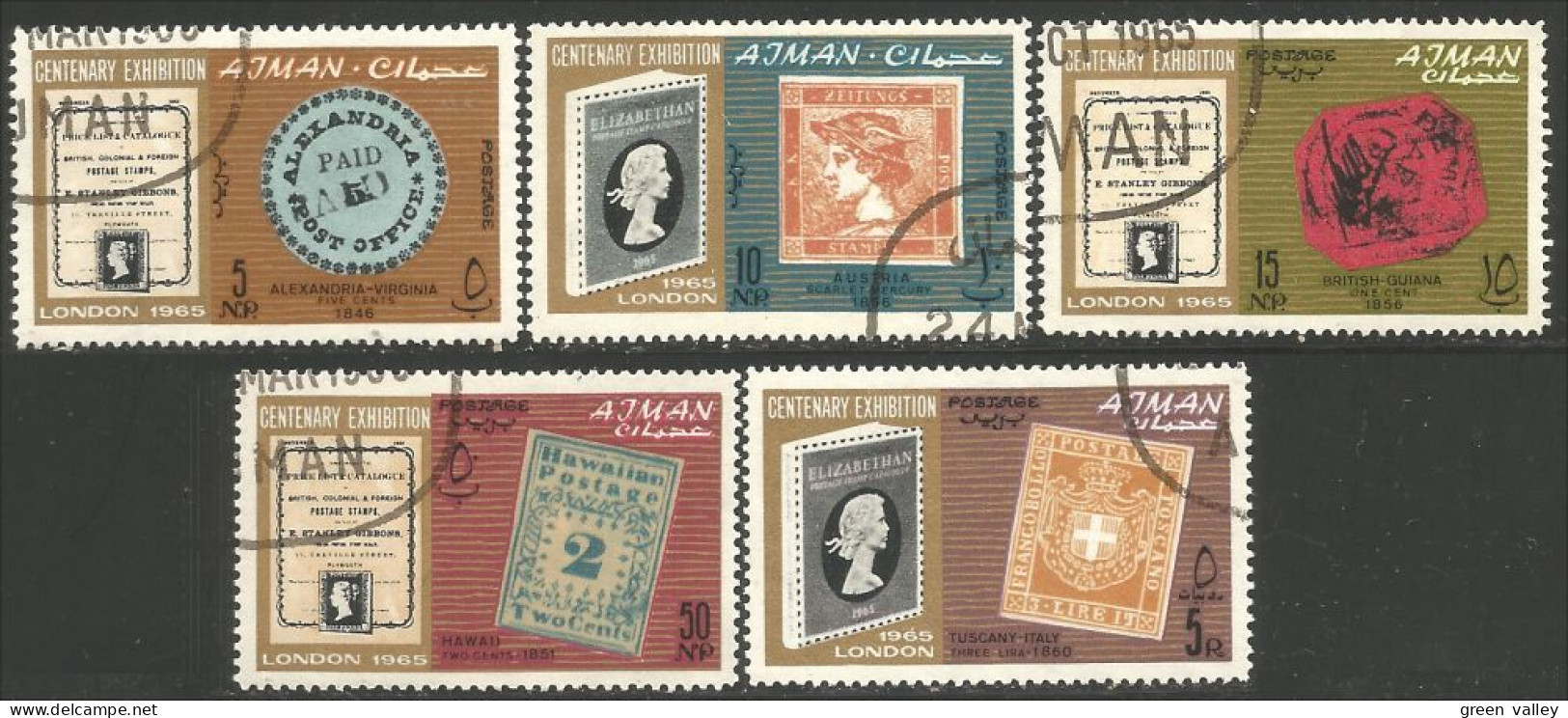 116 Ajman Timbres Anciens Old Stamps (AJM-182) - Francobolli Su Francobolli