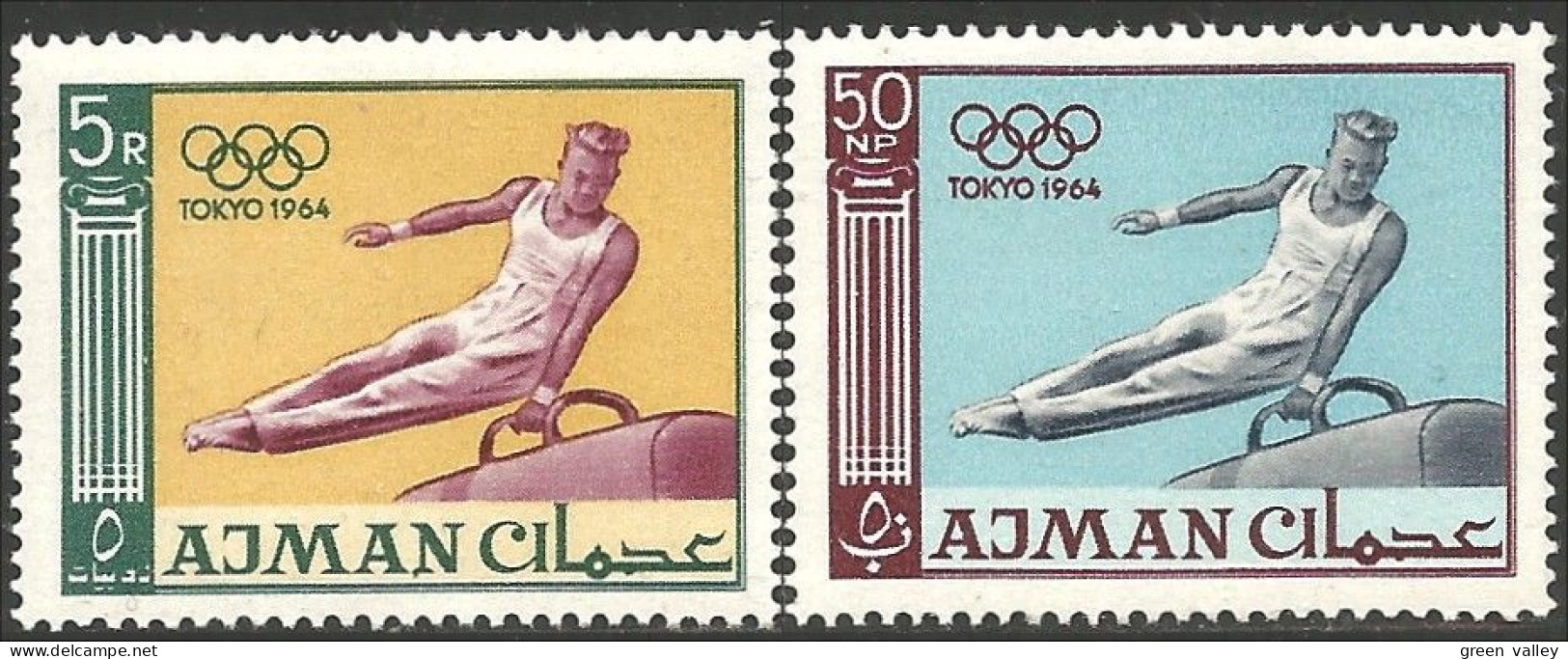 116 Ajman 1964 Olympics Tokyo Gymnastics Gymnastique MNH ** Neuf SC (AJM-144) - Gymnastics