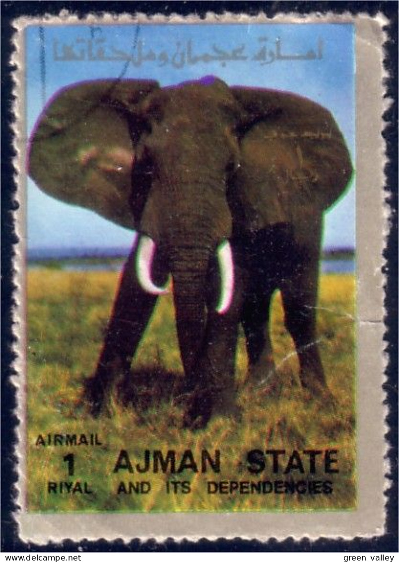 116 Ajman Elephant Elefant Elefante Olifant Norsu (AJM-137) - Elefanten