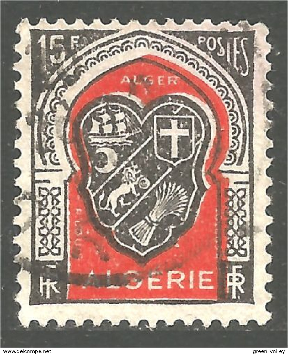 124 Algerie Écusson Blason Armoiries Alger Algiers Coat Arms (ALG-195) - Used Stamps