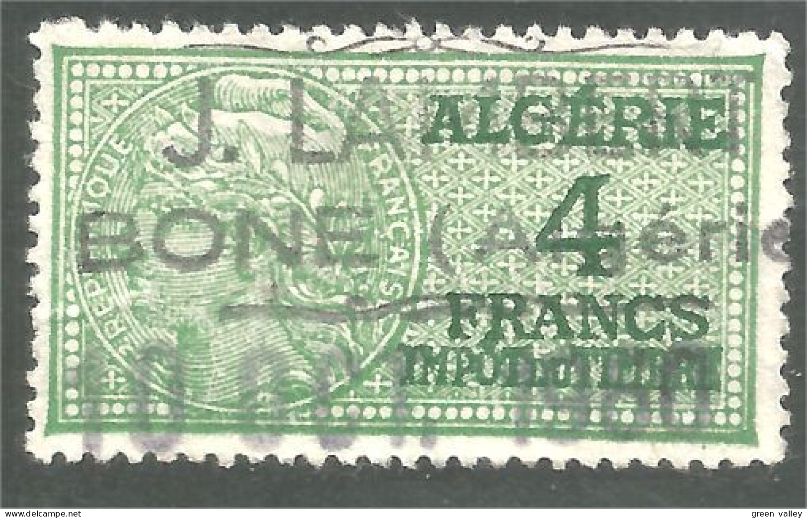 124 Algerie Timbre Fiscal 4 Francs (ALG-199) - Gebruikt