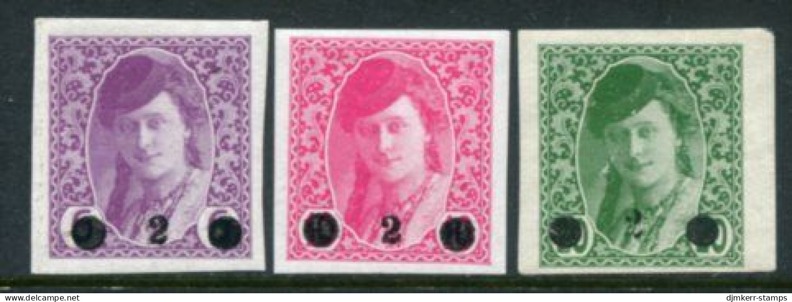 KINGDOM OF SHS 1919 Bosnia Newspaper Stamps Surcharged 2 (H.) FORGERIES LHM / *.  Michel 27-29 - Neufs