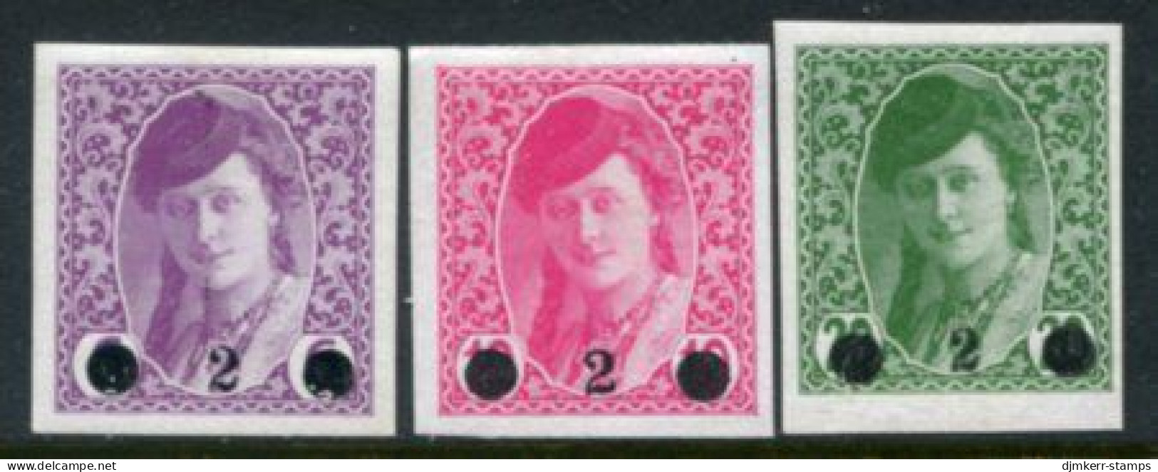 KINGDOM OF SHS 1919 Bosnia Newspaper Stamps Surcharged 2 (H.) FORGERIES LHM / *.  Michel 27-29 - Ungebraucht