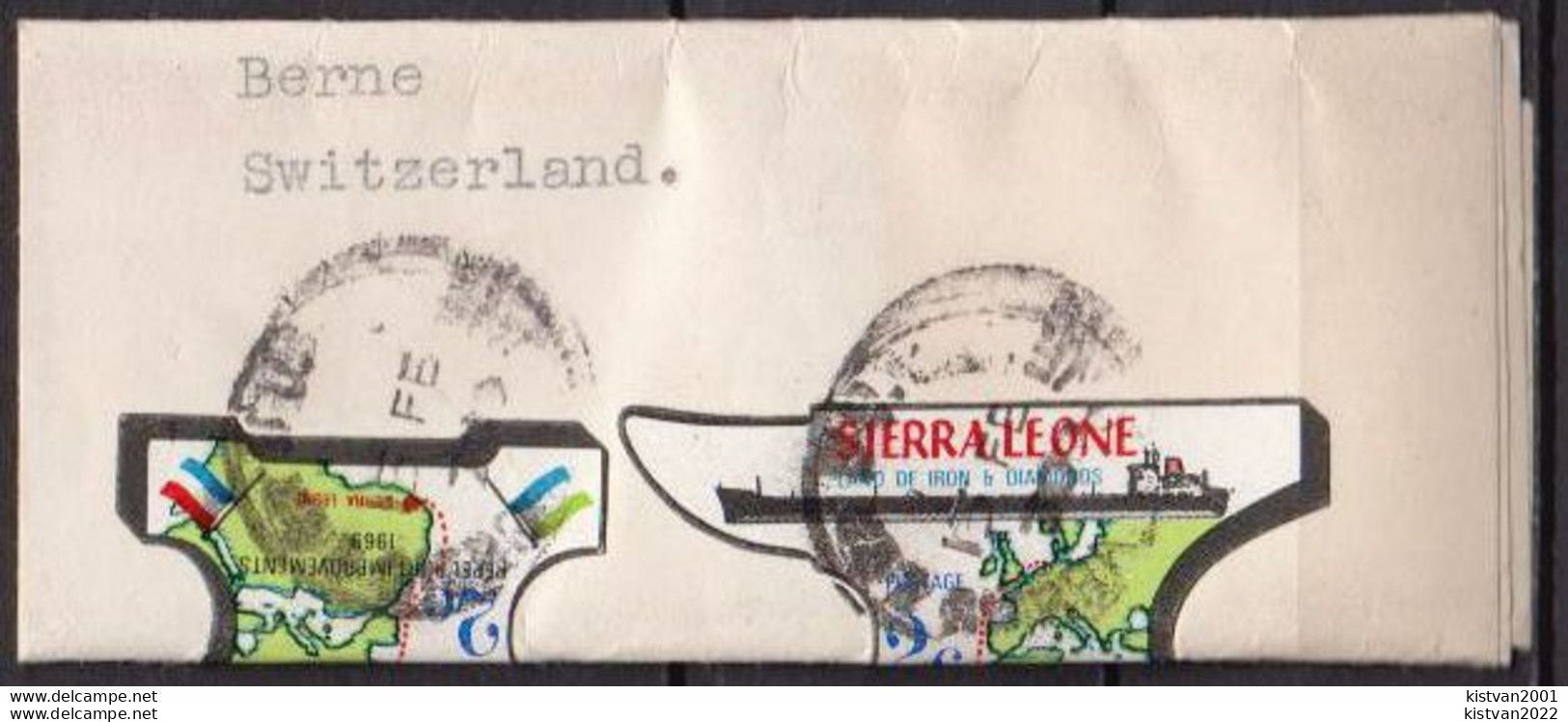 Postal History: Sierra Leone Wrapper With Self Adhesive Stamps - Sierra Leone (1961-...)