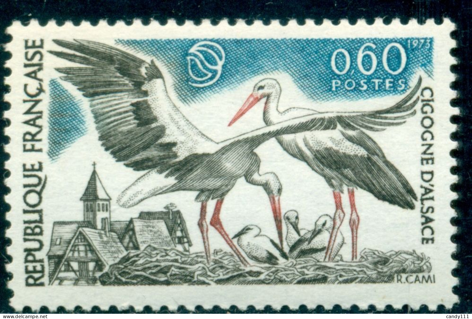 1973 The White Stork,ciconia Ciconia,birds,France,1831 ,MNH - Cigognes & échassiers