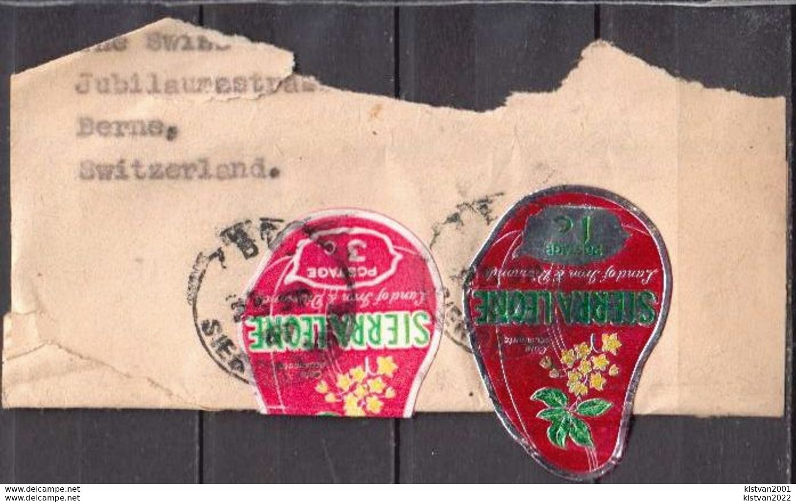 Postal History: Sierra Leone Wrapper With Self Adhesive Stamps - Sierra Leone (1961-...)