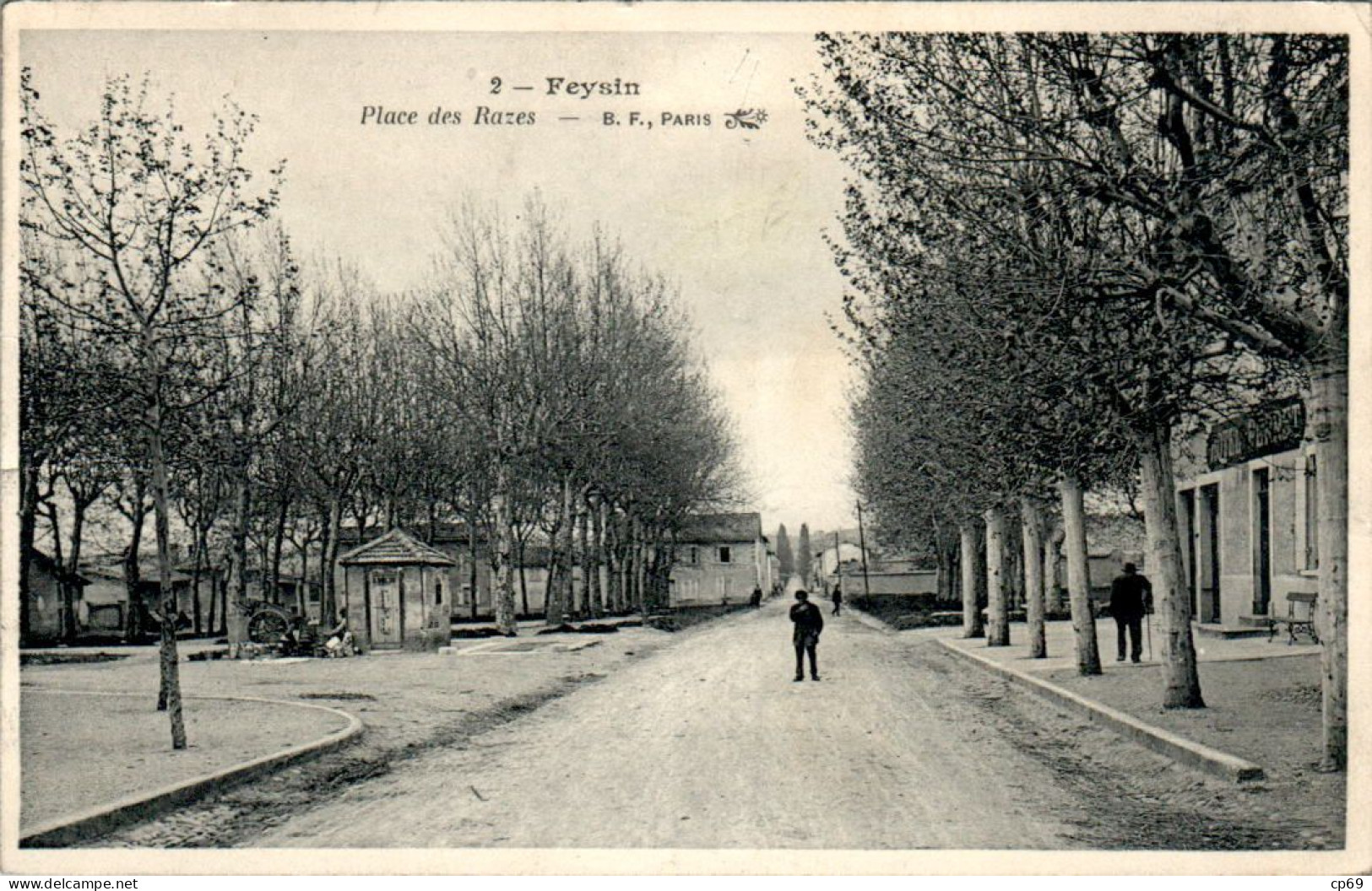 Feyzin Canton Saint-Fons Place Des Razes Rhône 69320 N°2 Cpa Voyagée En 1911 B.Etat - Feyzin